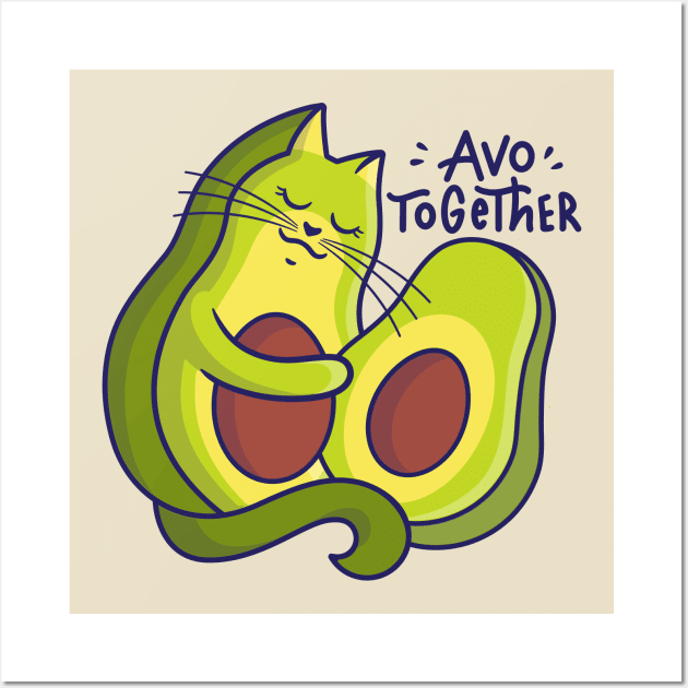 avo together avocado Wall Art by Mako Design 